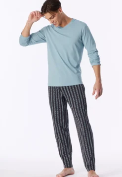 Shirt langarm V-Ausschnitt eisblau - Mix+Relax