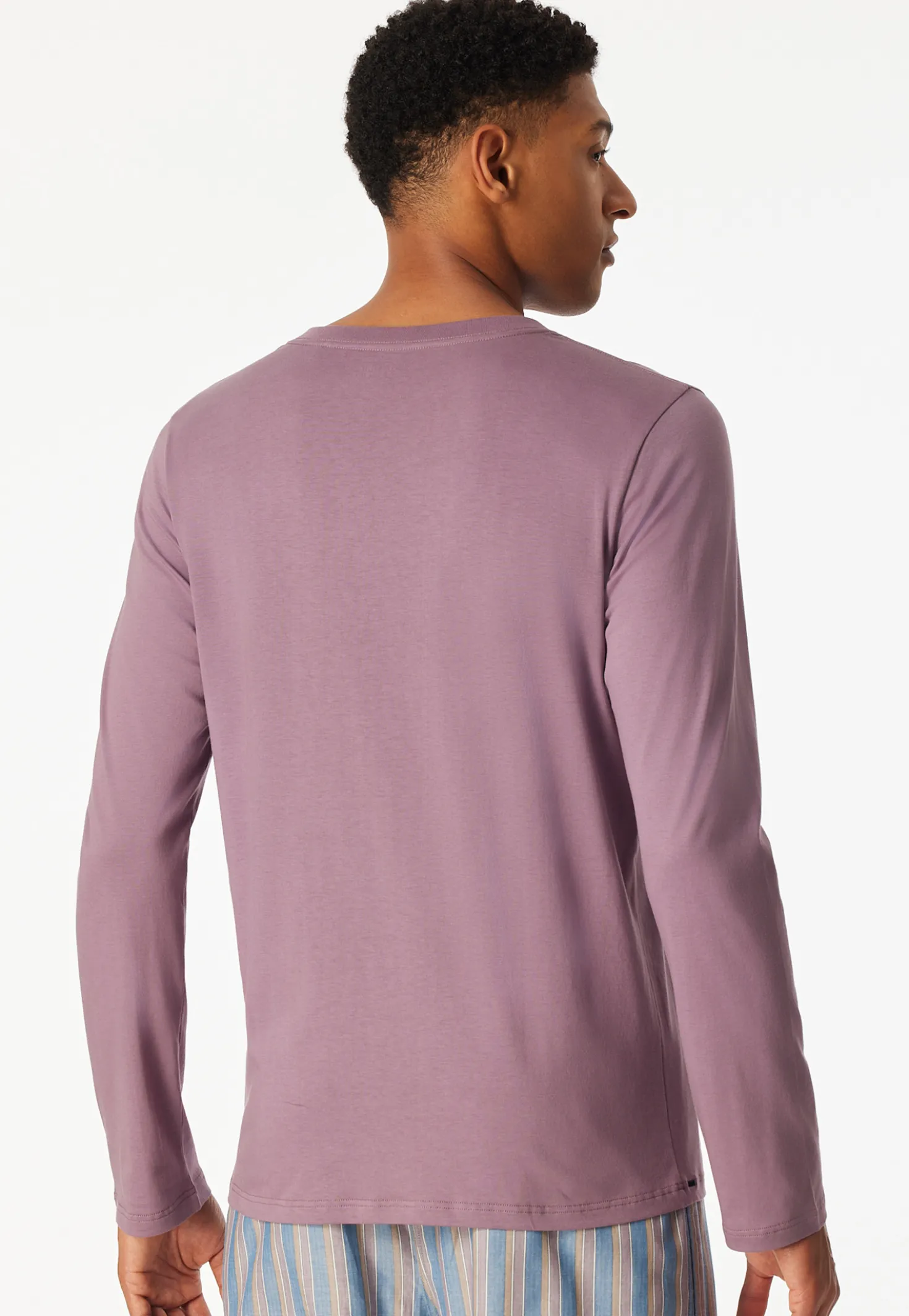 Shirt langarm V-Ausschnitt lila - Mix+Relax