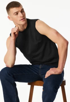 Shirt ärmellos 2er-Pack schwarz - Essentials