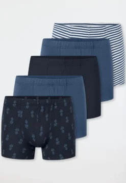 Shorts 5er-Pack Ringel Ananas mehrfarbig - 95/5