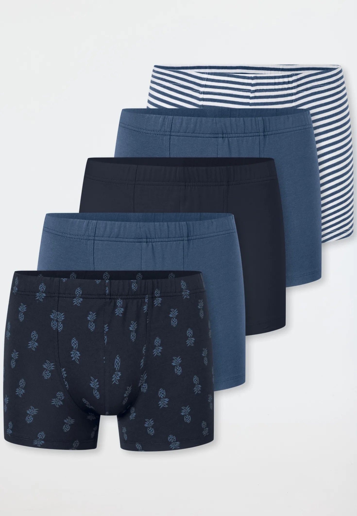 Shorts 5er-Pack Ringel Ananas mehrfarbig - 95/5