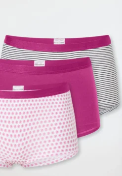 Shorts 3er-Pack Ringel Blümchen mehrfarbig - 95/5