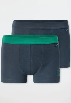 Shorts 2er-Pack Smiley dunkelblau - Fine Rib