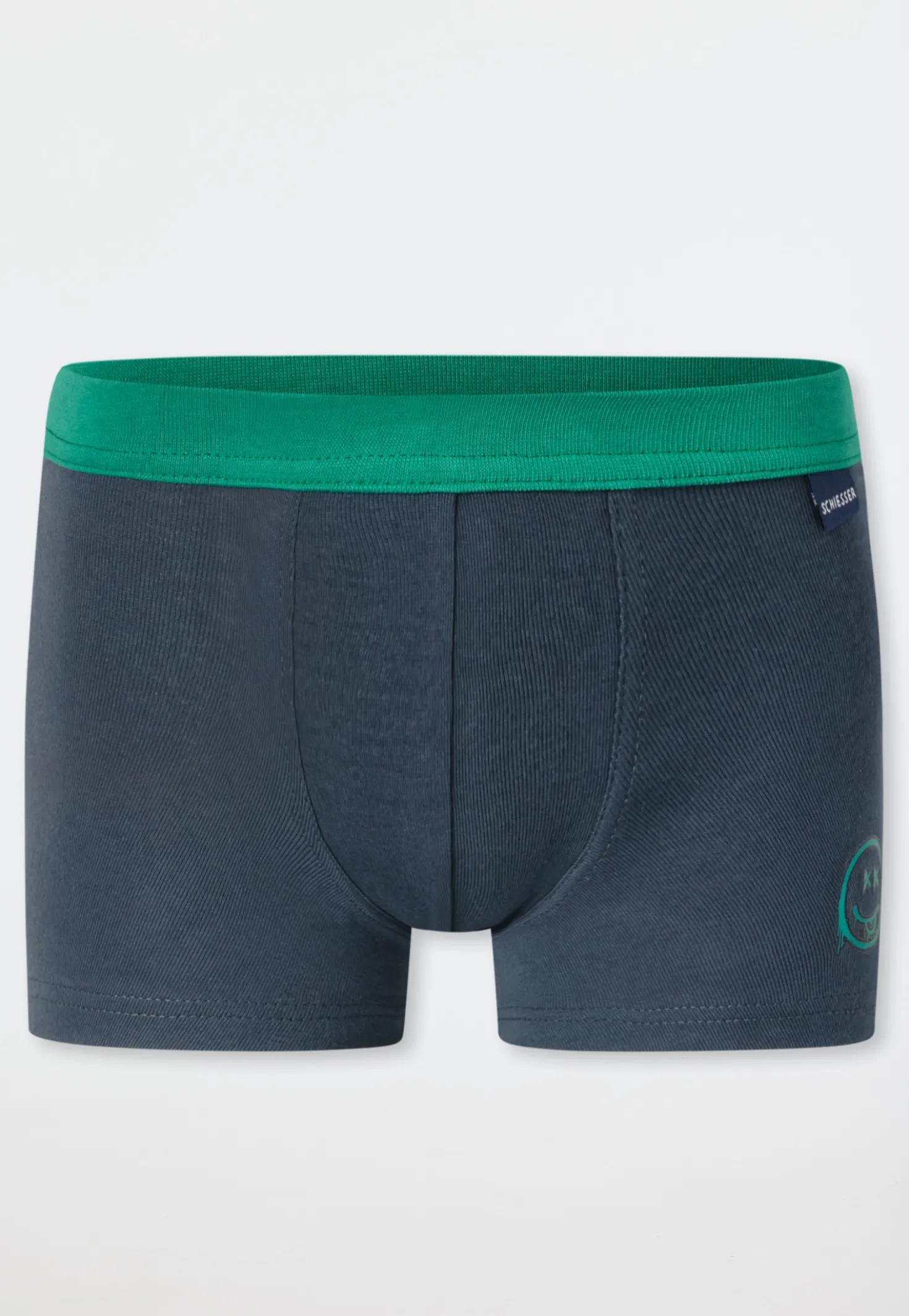Shorts 2er-Pack Smiley dunkelblau - Fine Rib