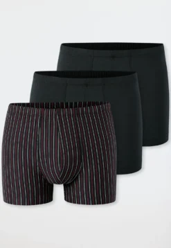 Shorts 3er-Pack uni/geringelt mehrfarbig - 95/5