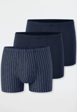 Shorts 3er-Pack uni/geringelt mehrfarbig - 95/5