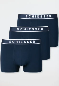 Shorts 3er-Pack Webgummibund dunkelblau - 95/5