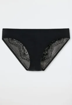 Slip Microfaser Spitze schwarz - Invisible Lace