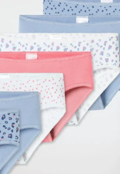 Slips 7er-Pack Softbund Herzen Leoprint mehrfarbig - 95/5
