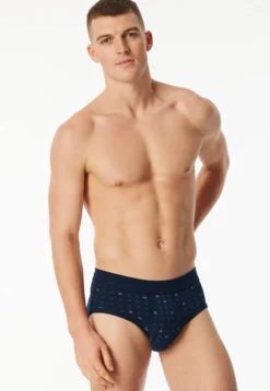 Sportslips mit Eingriff 2er-Pack navy blau kariert - Essentials