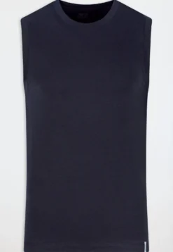 Tank Top modische Schnittform blauschwarz - Long Life Soft