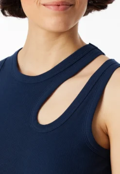 Trägertop Doppelripp Cutout admiral - SCHIESSER 150 Years