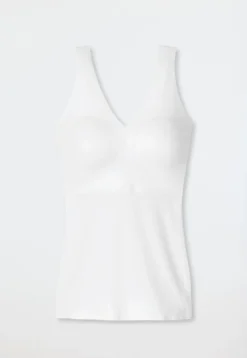 Trägertop Microfaser herausnehmbare Pads weiß - Invisible Soft
