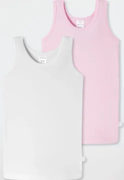 Unterhemden 2er-Pack weiß/rosa - 95/5