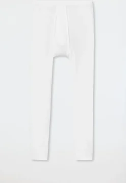 Unterhose 3/4-lang mit Eingriff weiß - Original Doppelripp